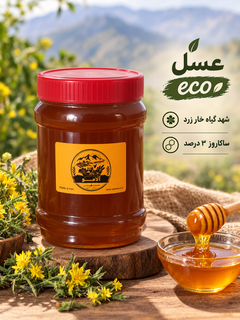 عسل ECO آلامتو با شهد غالب خار زرد از مناطق کوهستانی استان ایلام